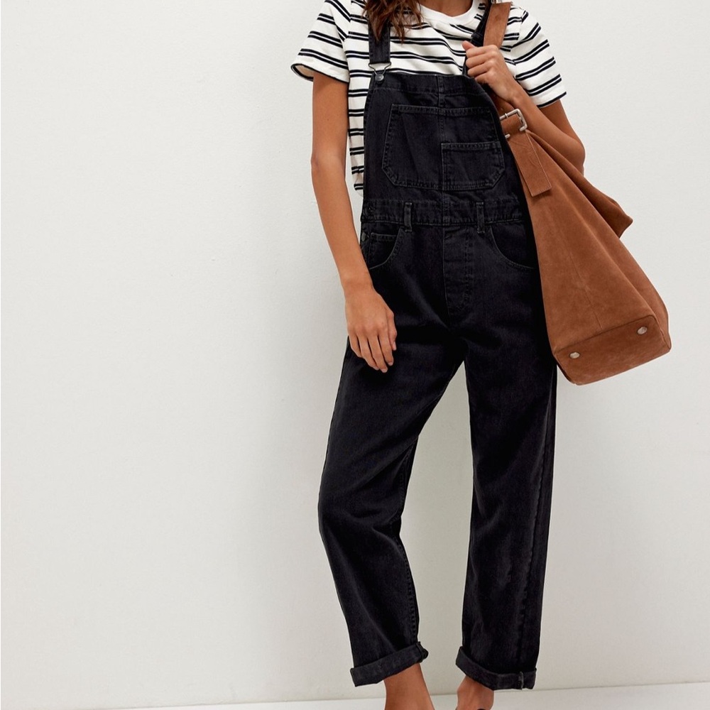 We the Free Ziggy Denim Overalls Mineral Black